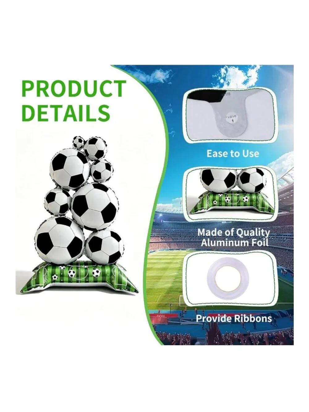 Soccer Balloon Party Decorations Trophy Celebration